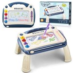 Ardoise magique bleue avec pieds - tableau de dessin magn�tique - jouet �ducatif pour enfant 2 ans - ...