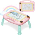 Ardoise magique enfant tableau � dessin magn�tique d�criture effa�able color�e avec pieds de support ...