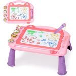 Ardoise magique enfanttablette de croquis planche � dessin magn�tique � 4 couleurs avec 3 stylos et 4 ...