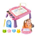 Ardoise magique - keeper - rose - 2 stylos - 4 tampons - outil de dessin