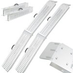 Arebos 2x rampe de chargement pliable 400 kg argent surface anti - drapante galvanise et mtallise ...