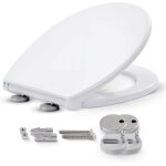 Arebos abattant de wc avec syst�me dabaissement automatique duroplast ovale