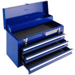Arebos bote  outils avec 3 tiroirs et 2 compartiments de rangement bleu coffret  outils tapis antidrapants ...