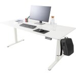 Arebos bureau � hauteur r�glable �lectriquement 160x80 cm fonction m�moire table dordinateur r�glable ...