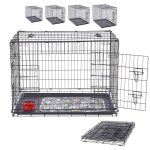 Arebos cage pour chiens 107 x 71 x 775 cm caisse de transport pour chiens voiture pliable Arebos cage pour chiens 107 x 71 x 775 cm caisse de transport pour chiens voiture pliable