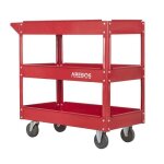 Arebos chariot servante d?atelier chariot  outil 3 tages rouge acier large capacit de charge jusqu? ...