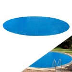 Arebos couverture solaire  bulles pour piscine ronde bleu 36 m 400  - microns polyethylen