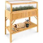 Arebos lit sur�lev� en bois avec rehausse pour couche pr�coce et casier de rangement 119 x 53 x 124 cm ...