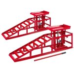 Arebos rampe de levage voitures véhicule 2 pièces hydraulique réglable de 280 - 375 mm 2 t rouge Arebos rampe de levage voitures véhicule 2 pièces hydraulique réglable de 280 - 375 mm 2 t rouge