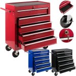 Arebos servante d?atelier servante caisse 5 tiroirs rouge chariot datelier avec revtement antidrapant ...