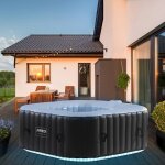 Arebos spa gonflable avec éclairage led gonflable 154x154cm 4 personnes 100 jets de massage avec chauffage ... Arebos spa gonflable avec éclairage led gonflable 154x154cm 4 personnes 100 jets de massage avec chauffage ...