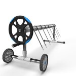 Arebos système denroulement mobile pour bâches solaires et bâches de piscine longueur de 3m - 570m fixation ... Arebos système denroulement mobile pour bâches solaires et bâches de piscine longueur de 3m - 570m fixation ...