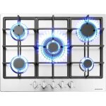 Arebos table de cuisson à gaz 5 feux cuisinière à gaz en acier inoxydable avec protection automatique ... Arebos table de cuisson à gaz 5 feux cuisinière à gaz en acier inoxydable avec protection automatique ...