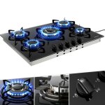 Arebos table de cuisson  gaz 5 feux vitrocramique cuisinire  gaz encastrable