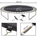 Arebos trampoline tapis de saut pour trampolines avec  256 cm  305 cm 54 anneaux et 178 mm de longueur ...