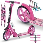 Arebos trottinette pliable avec guidon rglable grandes roues 200 mm frein arrire et charge jusqu? ...