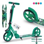 Arebos trottinette de ville scooter vert réglable en hauteur pliable ceinture incluse roues xxl frein ... Arebos trottinette de ville scooter vert réglable en hauteur pliable ceinture incluse roues xxl frein ...