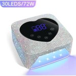 Argent strass 90w sans fil rechargeable led uv lampe � ongles
