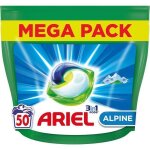 Ariel 3en1 pods lessive liquide en capsules 50 lavages alpine limine les taches incrustes