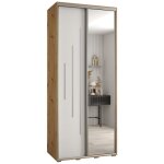 Armoire à 2 portes coulissantes davos 13 avec miroir tringle et Étagères 2352x100x60cm corps artisan ... Armoire à 2 portes coulissantes davos 13 avec miroir tringle et Étagères 2352x100x60cm corps artisan ...