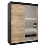 Armoire à 2 portes coulissantes avec miroir tringle et Étagères - abiksmeble tokyo 2 150 - 150x200x62 ... Armoire à 2 portes coulissantes avec miroir tringle et Étagères - abiksmeble tokyo 2 150 - 150x200x62 ...