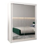Armoire à 2 portes coulissantes avec miroir tringle et Étagères - abiksmeble tokyo 3 150 - 150x200x62 ... Armoire à 2 portes coulissantes avec miroir tringle et Étagères - abiksmeble tokyo 3 150 - 150x200x62 ...