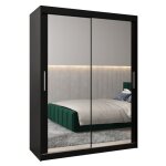 Armoire à 2 portes coulissantes avec miroir tringle et Étagères - abiksmeble tokyo 3 150 - 150x200x62 ... Armoire à 2 portes coulissantes avec miroir tringle et Étagères - abiksmeble tokyo 3 150 - 150x200x62 ...