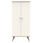 Armoire 2 portes avec pieds bois - camille