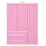 Armoire  3 portes pour maison de poupe meubles de poupe accessoires pour poupes jouets pour filles ...