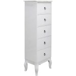 Chiffonnier - 5 tiroirs - l 40 cm x 305 cm x h 113 cm - blanc