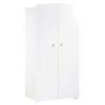 Armoire bb basic - blanche - boutons boule blanc - 2 portes - babyprice