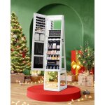 Armoire  bijoux 16 leds organisateur de bijoux sur pied avec base rotative  360 miroir verrouillable ...