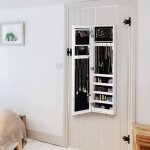 Armoire  bijoux murale avec miroir - relax4life - 2 en 1 - 5 etagres de rangement - miroir haute dfinition ...