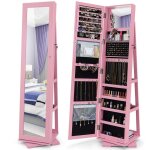Armoire � bijoux pivotante - relax4life - 3 �tag�res arri�res - doublure anti - rayures - miroir sur ...
