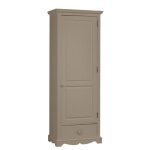 Armoire bonnetire taupe style anglais 3 etagres 4 niches l 70 h 186 p 42 cm - l 70 x l 42 x h 186 cm ...