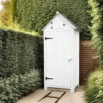 Armoire cabine de rangement de 0, 41 m2 bleue lasuré avec 3 étagères arm0805w habrita foresta Armoire cabine de rangement de 0, 41 m2 bleue lasuré avec 3 étagères arm0805w habrita foresta