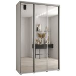 Armoire de chambre - abiksmeble cannes 2 - armoire  3 portes coulissantes avec miroir 2052x150x45 cm ...