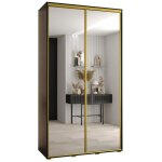 Armoire de chambre - abiksmeble cannes 2 - armoire  2 portes coulissantes avec miroir 2052x130x45 cm ...