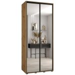 Armoire de chambre - abiksmeble cannes 2 - armoire à 2 portes coulissantes avec miroir 2052x100x45 cm ... Armoire de chambre - abiksmeble cannes 2 - armoire à 2 portes coulissantes avec miroir 2052x100x45 cm ...