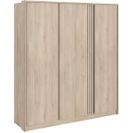 Armoire de chambre - chne - 3 portes - 185 x 52 x 203 cm - parisot