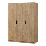 Armoire de chambre garde - robe moderne meuble de rangement intemporel 1 penderie 4 �tag�res mdf 176