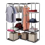 Armoire de chambre rangement penderie souple dangle wiss - noir - contemporain - design