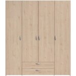 Armoire chambre varia - dcor chne - 4 portes battantes + 2 tiroirs - l 1599 cm x p 513 cm x h 185 cm ...
