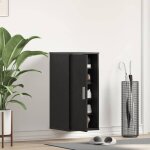 Armoire � chaussures - ch�ne noir - 32x35x70 cm - 5 �tag�res - bois ding�nierie - contemporain