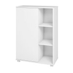 Armoire � chaussures meuble � chaussures avec 1 porte coloris blanc - longueur 68 x profondeur 36 x hauteur ...