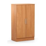 Armoire � chaussures meuble � chaussures avec 2 portes coloris cerisier - longueur 60 x profondeur 35 ...