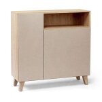 Armoire � chaussuresmeuble � chaussures avec 2 porte coloris ch�ne cambrian cappuccino - longueur 90 ...