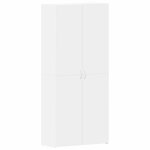 Armoire � chaussures moderne - vidaxl - 80x35. 5x180 cm - blanc - bois ding�nierie - grande capacit� ...