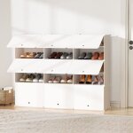 Armoire à chaussures en plastique meuble à chaussures 5 niveaux avec portes diy - 120x30x90cm Armoire à chaussures en plastique meuble à chaussures 5 niveaux avec portes diy - 120x30x90cm