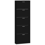 Armoire � chaussures range chaussures rangement meuble entr�e couloir salon 59 x 17 x 169 cm bois ding�nierie ...